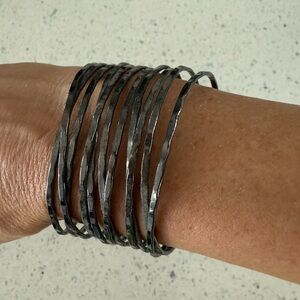 Deep Silver Wrap-Look Cuff